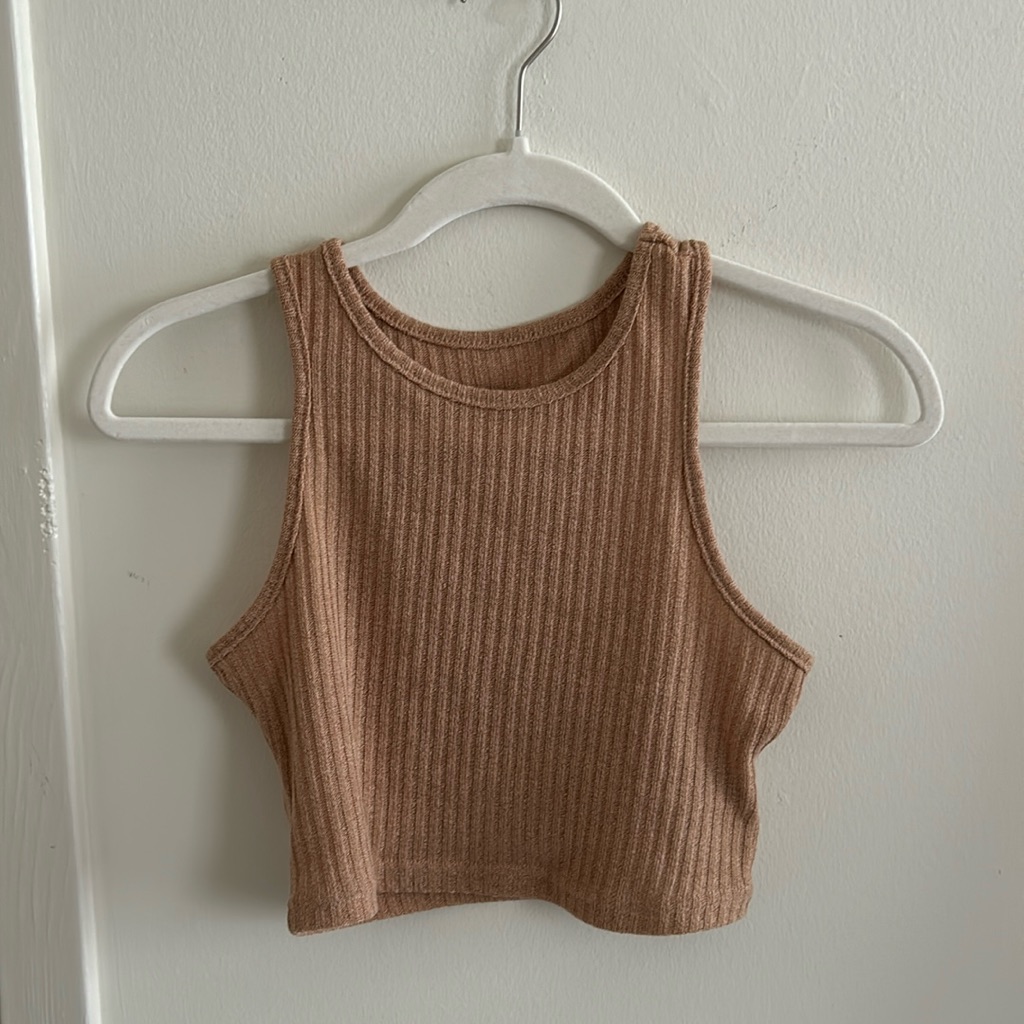 Tan Basic Tank Top (Small)